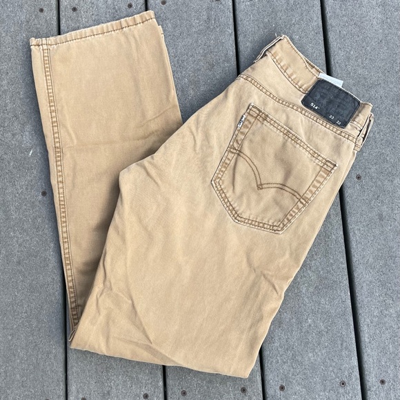 Levi’s 514 STRAIGHT FIT MEN'S JEANS Tan / Khaki W33 L32 - Picture 1 of 7